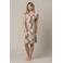 &Co Woman midi jurk met dierenprint donkerbruin