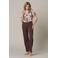 &Co Woman top met dierenprint donkerbruin