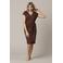 &Co Woman midi jurk donkerbruin