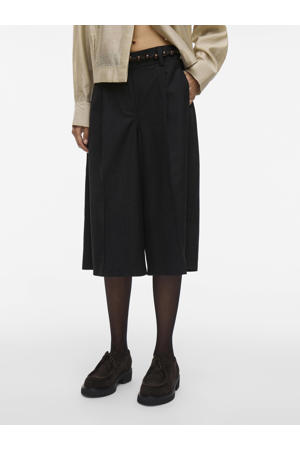 wide leg high waist jort donkerbruin