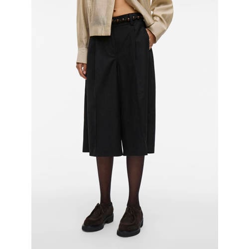 ROUGE EDIT wide leg high waist jort donkerbruin afbeelding