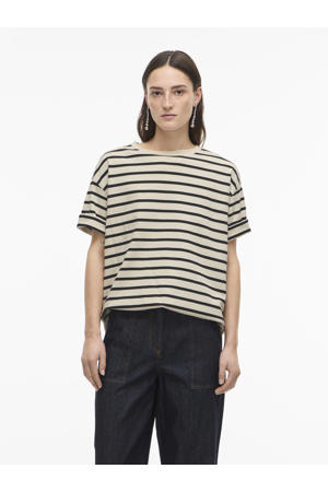 gestreepte T-shirt bruin
