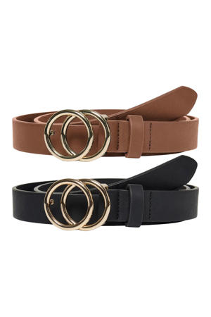 riem ONLRASMI - zwart/cognac (set van 2)