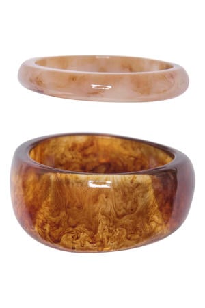 armband ONLINES - bruin (set van 2)