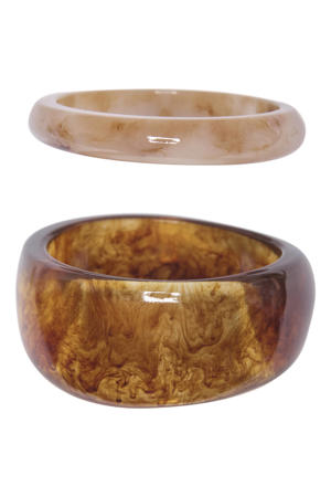 armband ONLINES - bruin (set van 2)