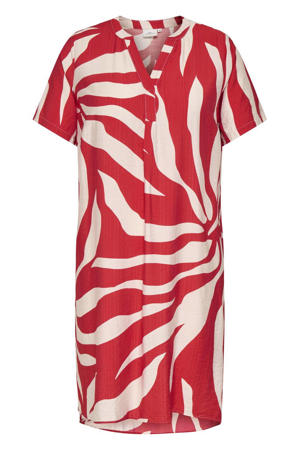 gebloemde mini jurk rood