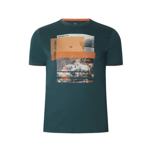 Jan Vanderstorm Oversized T-shirt Plus Size HAKEJAN petrol afbeelding
