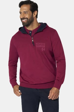 hoodie Plus Size KORBENKT donkerrood