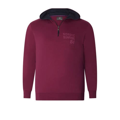 Jan Vanderstorm hoodie Plus Size KORBENKT donkerrood afbeelding