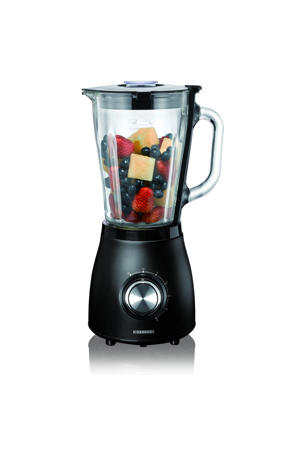 16180133 - Blender met 5 snelheidinstellingen en een pulse-functie, 1,5 liter capaciteit - Mat zwart