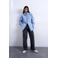 TOPSHOP gestreepte blouse blauw