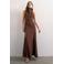 TOPSHOP halterjurk donkerbruin
