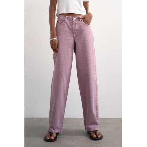 TOPSHOP Tscinch Lr Wide Dnm Jeans Purple high waist barrel jeans lila afbeelding