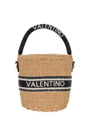 raffia handtas Boho naturel/zwart