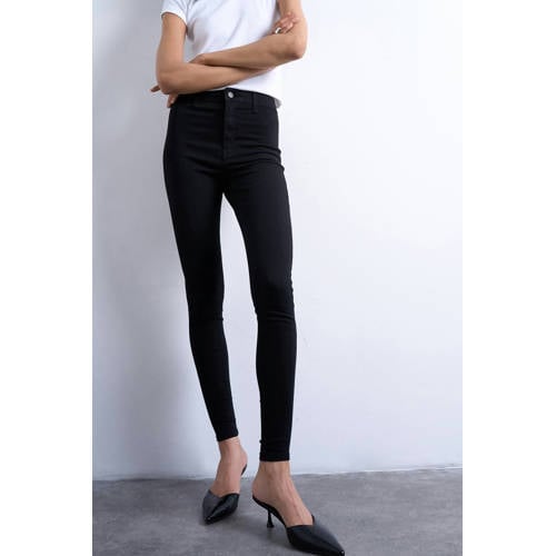 TOPSHOP Tsjoni Hr Skinny Dnm Jeans Bl Noos high waist skinny jeans black denim afbeelding