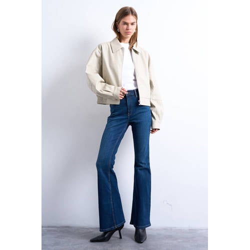 TOPSHOP Tsjamie Hr Flare Dnm Jeans Db Noos high waist flared jeans dark blue denim afbeelding