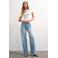 TOPSHOP Tsember Lr Wide Dnm Jeans Lb Noos low waist wide leg jeans light blue denim