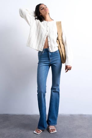 Tsjamie Hr Flare Dnm Jeans Mb Noos high waist flared jeans medium blue denim