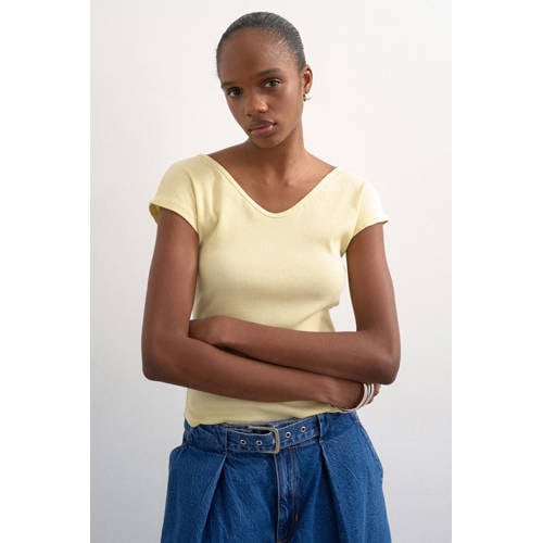TOPSHOP T-shirt lichtgeel afbeelding