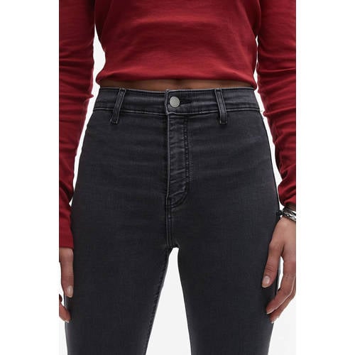 TOPSHOP Tsjoni Hr Skinny Dnm Jeans Blw Noos high waist skinny jeans black denim afbeelding