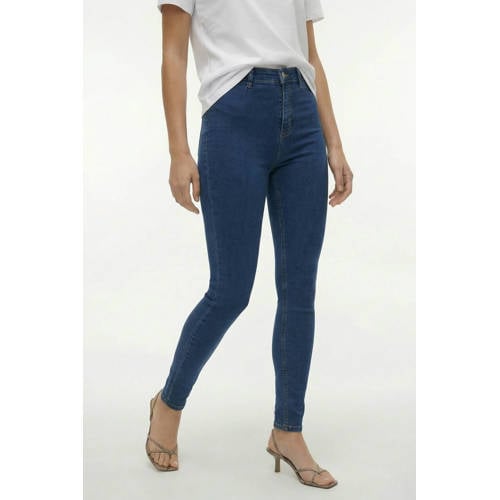 TOPSHOP Tsjoni Hr Skinny Dnm Jeans Mb Noos high waist skinny jeans medium blue denim afbeelding
