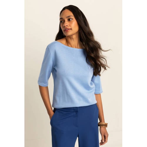 Expresso pullover lichtblauw gebreid afbeelding