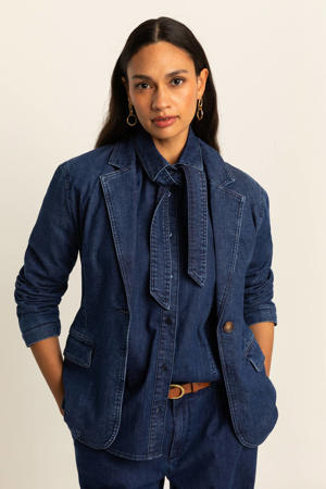 denim regular blazer dark blue denim