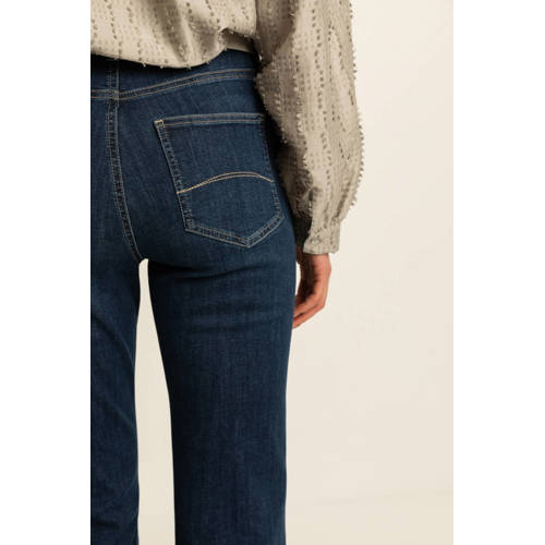 Expresso high waist straight leg jeans dark blue denim afbeelding