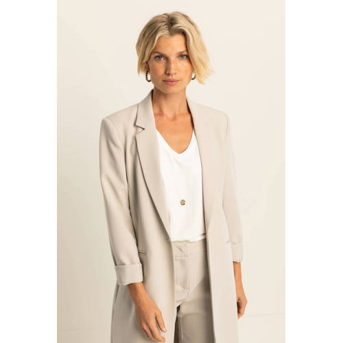 Expresso oversized blazer beige afbeelding