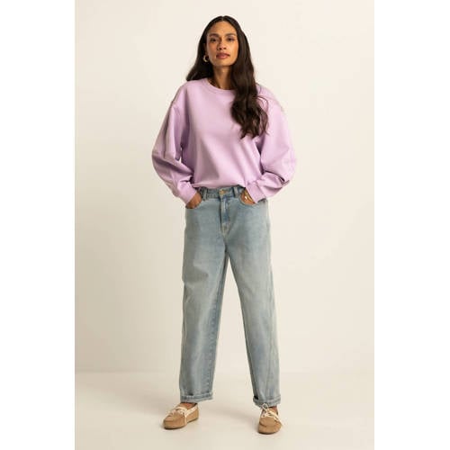 Expresso high waist tapered jeans light blue denim afbeelding