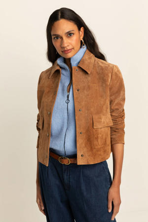 suede jasje bruin