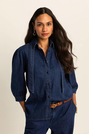 blouse dark blue denim