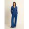 Expresso travelstof wide leg broek blauw