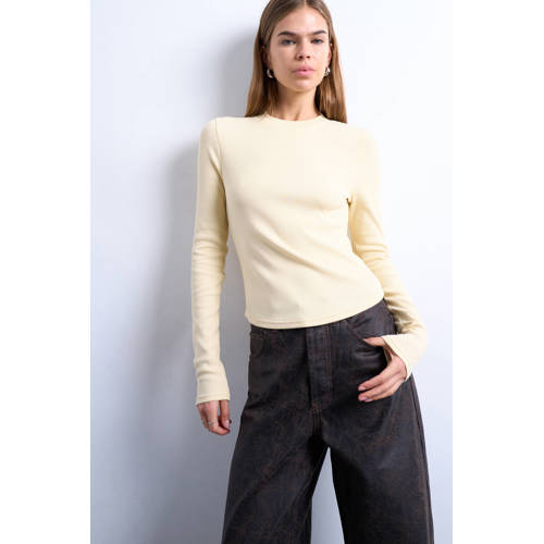 TOPSHOP longsleeve lichtgeel afbeelding