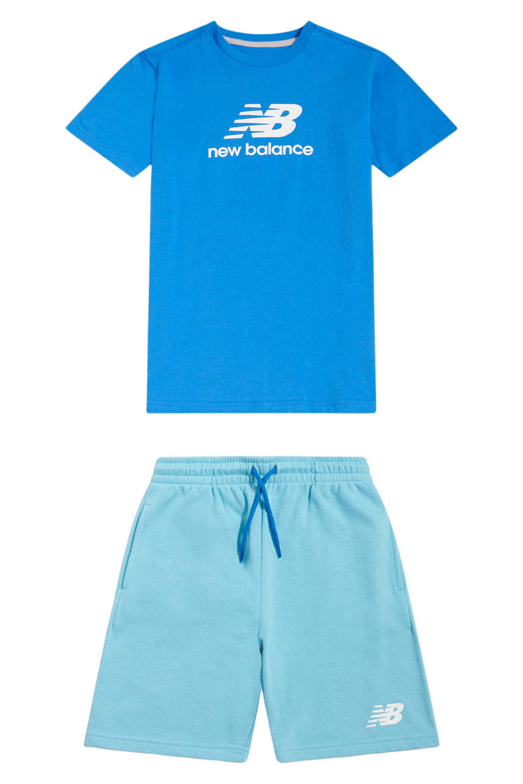New Balance T-shirt + short blauw