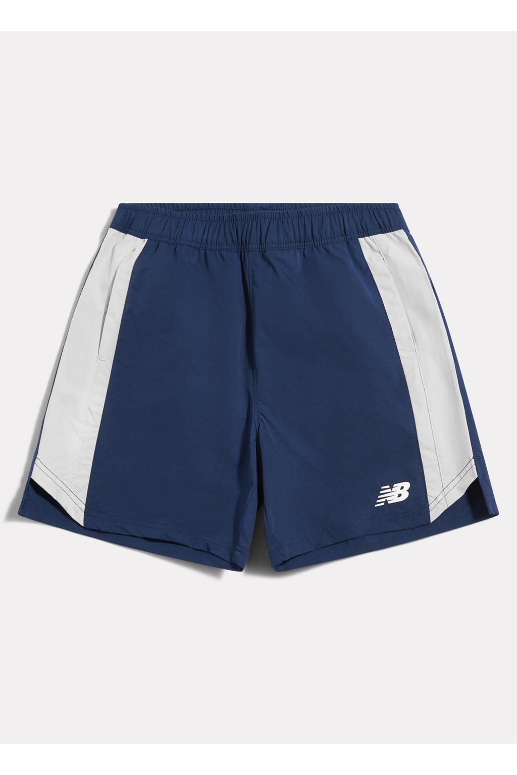 Donkerblauw en witte jongens en meisjes New Balance casual short van polyester met elastische tailleband met koord en meerkleurige print