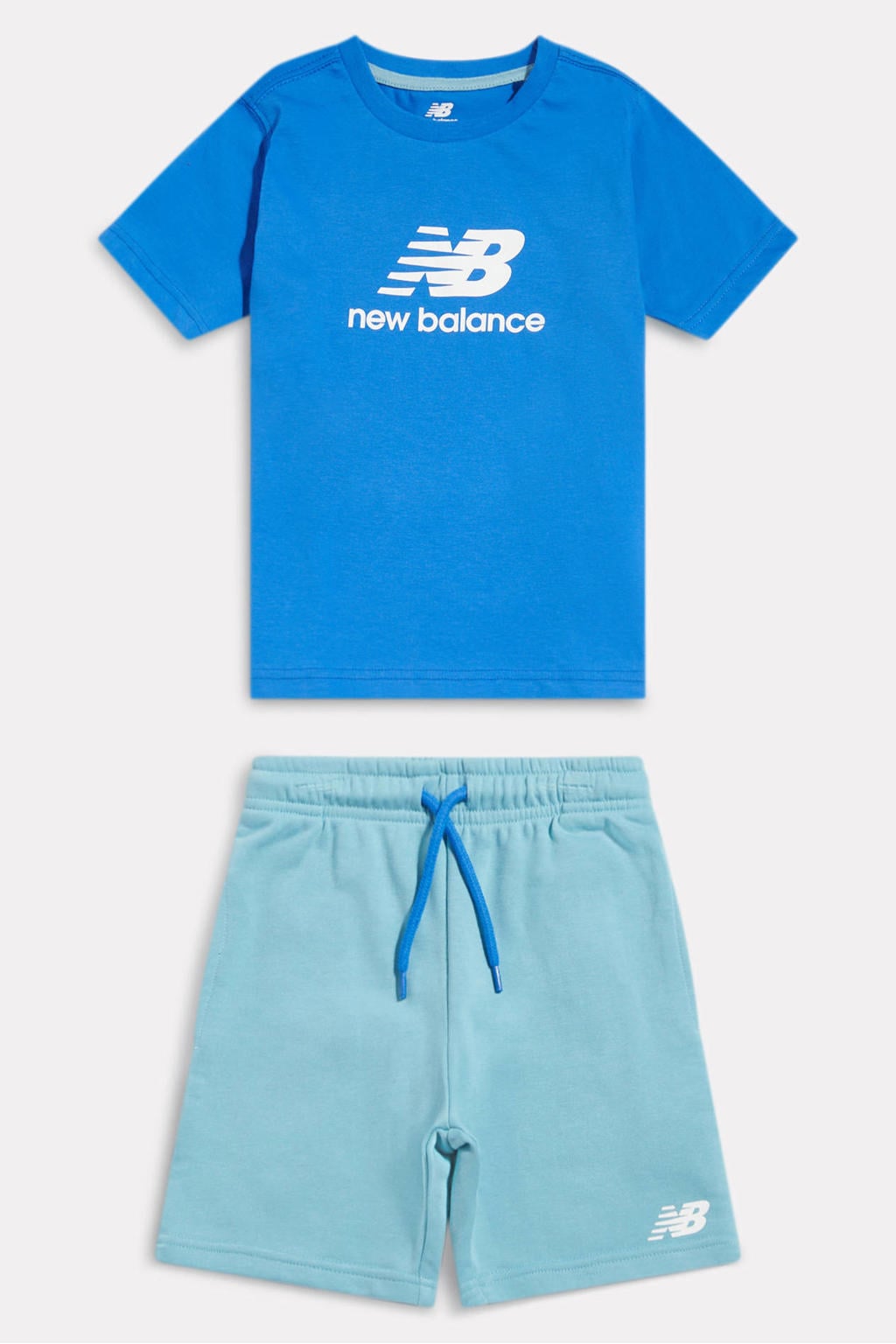 New Balance T-shirt + short blauw