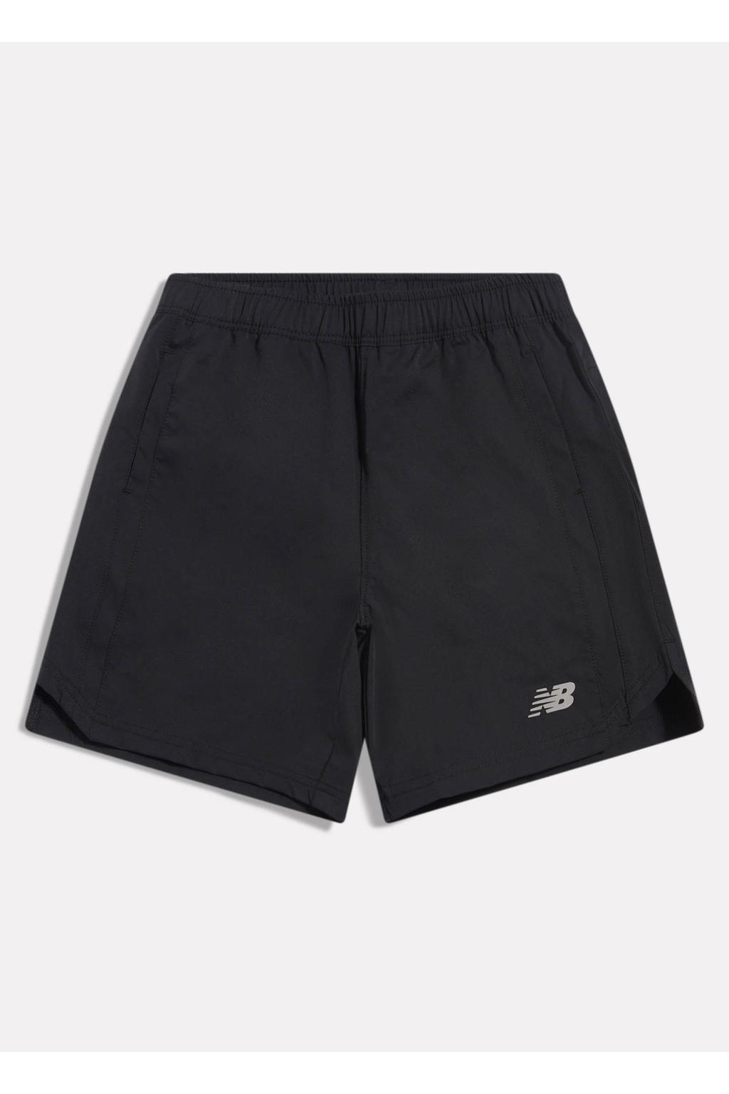 Zwarte jongens en meisjes New Balance casual short van polyester met elastische tailleband en effen
