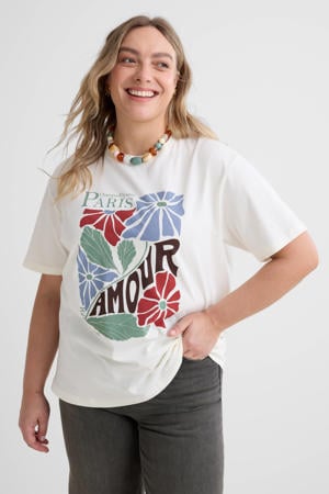 T-shirt met printopdruk off-white