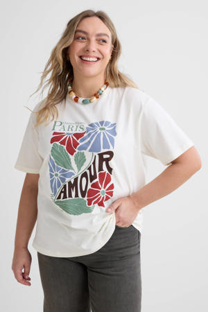T-shirt met printopdruk off-white