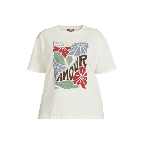 GREAT LOOKS T-shirt met printopdruk off-white afbeelding