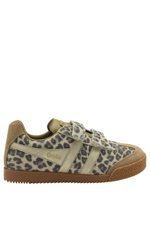 Harrier Safari suède sneakers panterprint bruin/goud