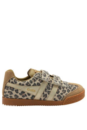 Harrier Safari suède sneakers panterprint bruin/goud