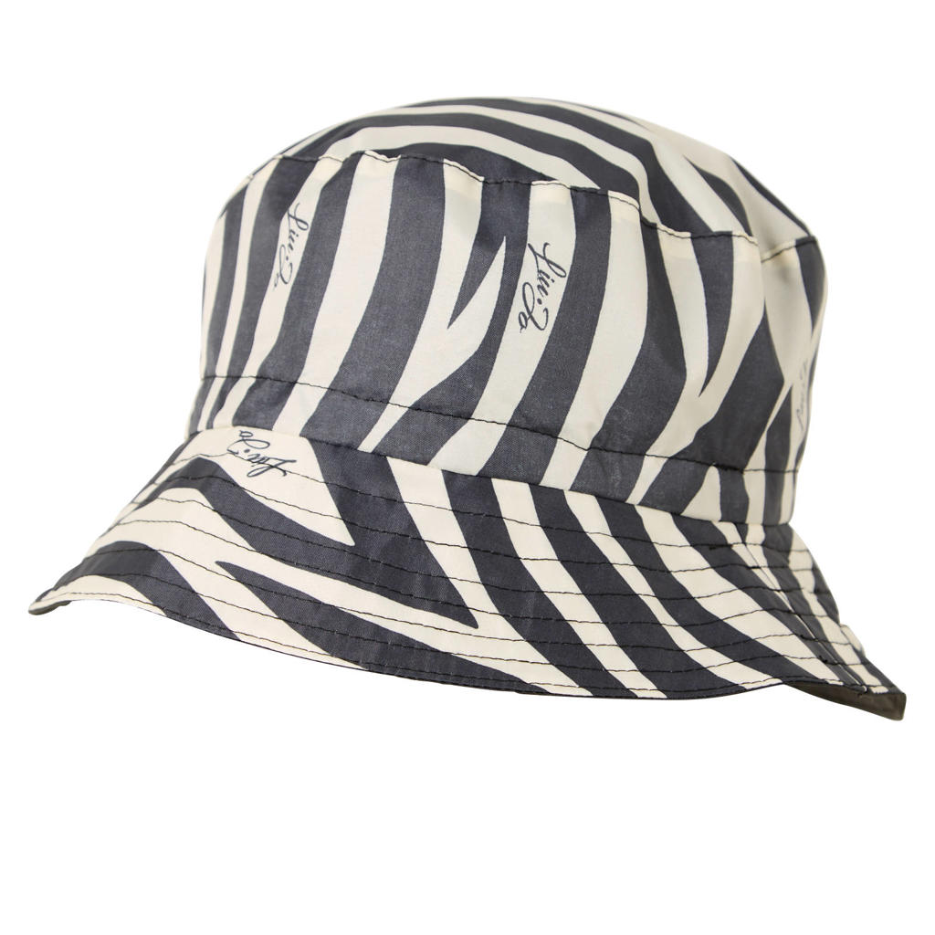 Liu Jo bucket hat met zebraprint zwart/wit