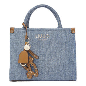 denim mini shopper blauw