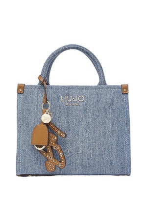denim mini shopper blauw