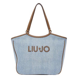 denim shopper blauw