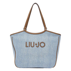 denim shopper blauw