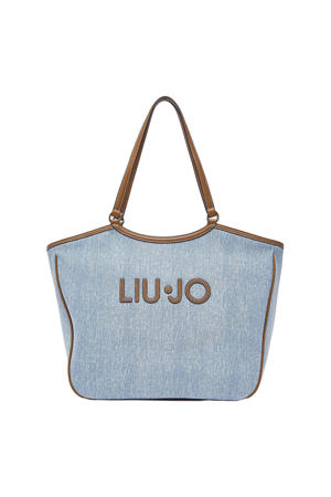 denim shopper blauw