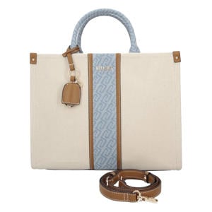 shopper ecru/blauw